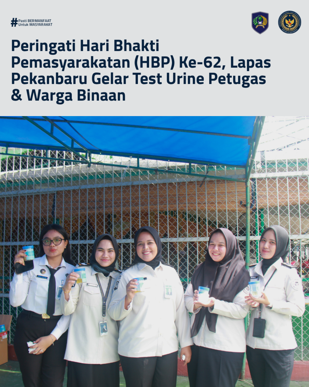 Lapas Pekanbaru Gelar Tes Urine Massal Bersama TNI, Polri, dan BNN