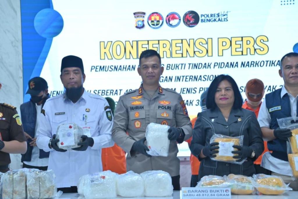 Jajaran Polres Bengkalis Bongkar 84 Kasus Narkoba, Ini Rinciannya