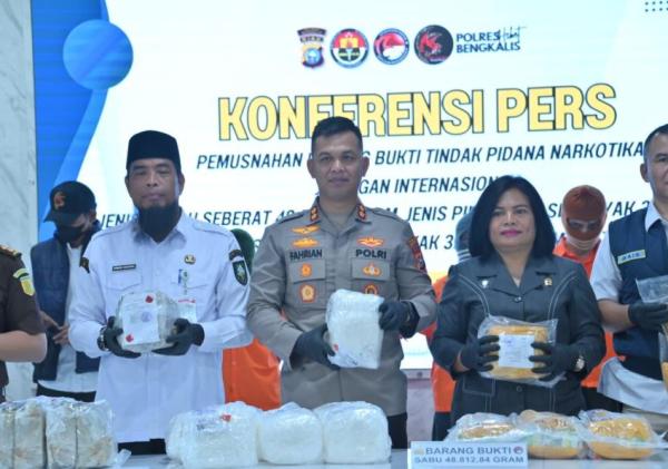 Jajaran Polres Bengkalis Bongkar 84 Kasus Narkoba, Ini Rinciannya