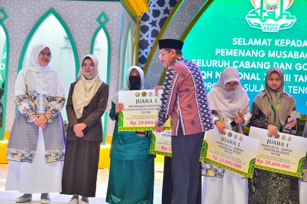 Raih Tiga Gelar, Kafilah Riau Ukir Prestasi Gemilang di Kancah STQH Nasional XXVIII