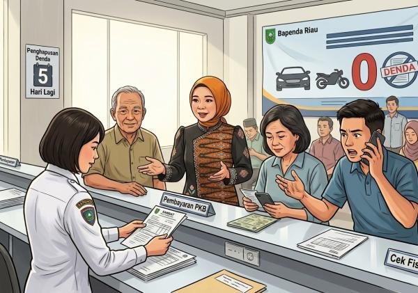 Penghapusan Denda PKB Segera Berakhir, Bapenda Riau Minta Manfaatkan Waktu Tersisa