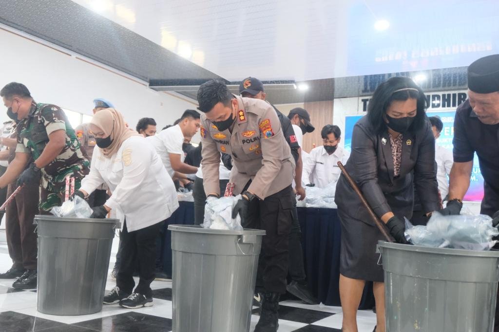 Polres Bengkalis Musnahkan 68,6 Kg Sabu Jaringan Internasional Senilai Rp68 Miliar