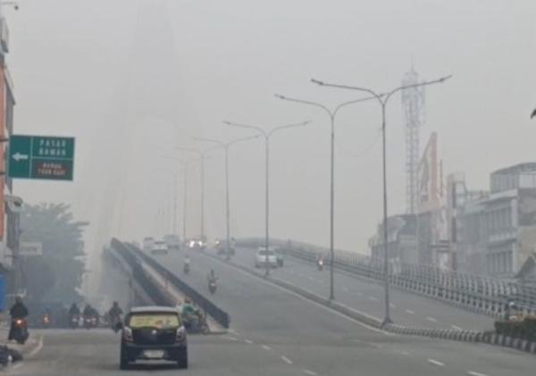 Hari Ini Kualitas Udara Pekanbaru Sangat Tidak Sehat, PM2.5 Capai 215,5 µg/m³