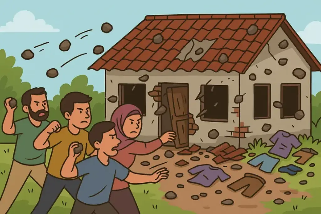 Viral! Diduga Lakukan Pelecehan, Rumah Guru Ngaji di Batam Dirusak Warga