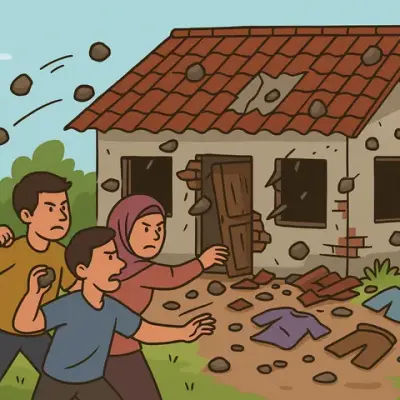 Viral! Diduga Lakukan Pelecehan, Rumah Guru Ngaji di Batam Dirusak Warga