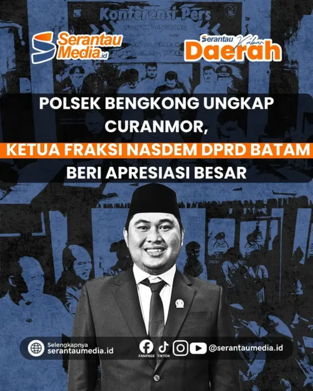 Polsek Bengkong Berhasil Ungkap Kasus Curanmor, Ketua Fraksi NasDem DPRD Batam Apresiasi Respon Cepat Polisi