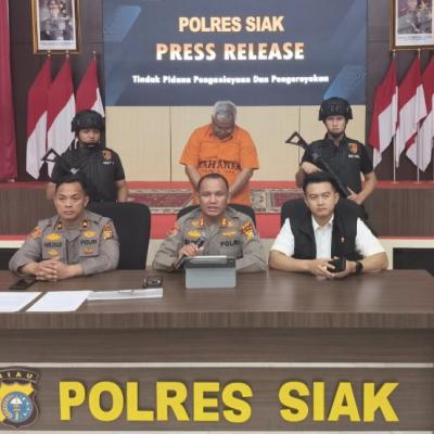 Jait Uban, Pelaku Pembakaran dan Penganiayaan Supir Truk Buah Sawit di Minas Tertunduk Lesu Ditangkap Polisi