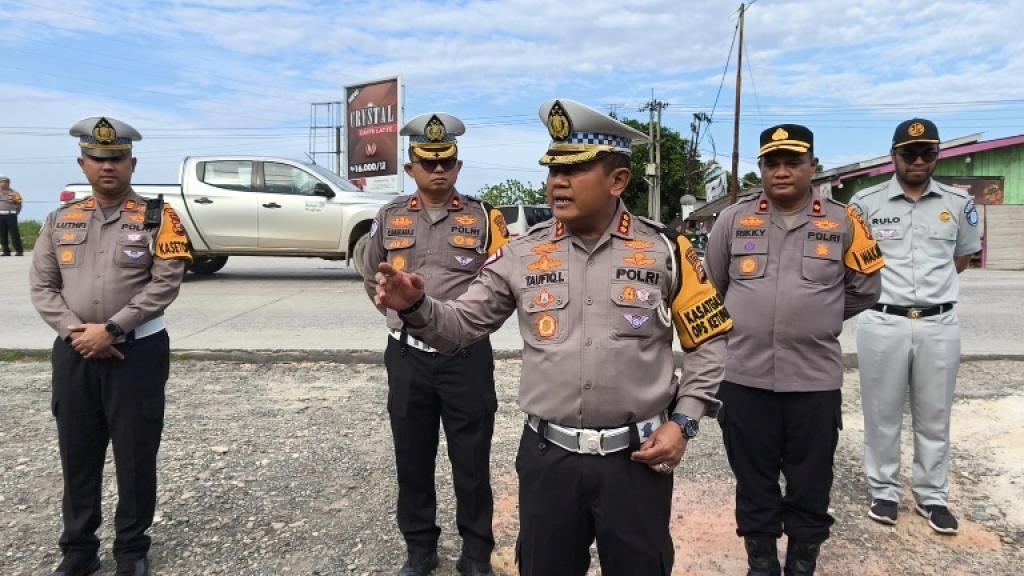 H+3 Lebaran Idul, Dirlantas Polda Riau dan Instansi Terkait Pantau Arus Mudik di Jalinsum