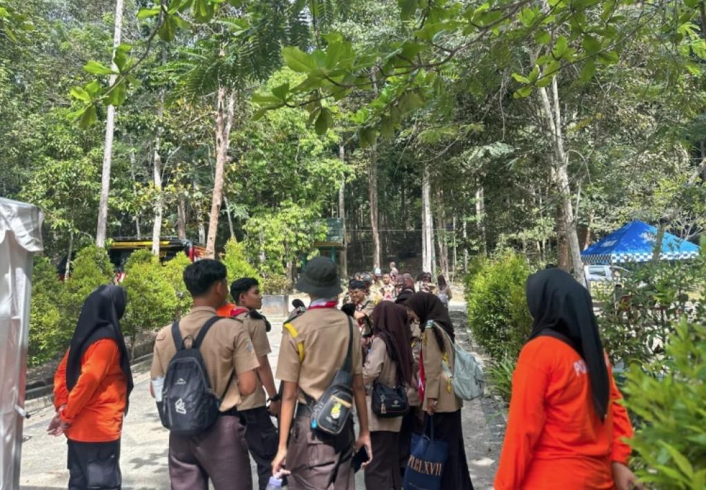 Delegasi Pramuka Mulai Berdatangan ke Tahura Jelang Jambore Karhutla
