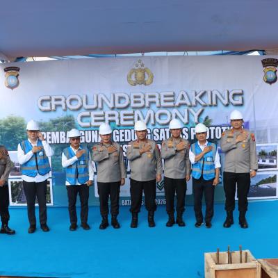 Ground Breaking Satpas Prototipe Polresta Barelang, Polda Kepri Tingkatkan Layanan SIM