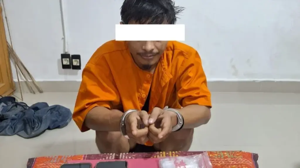 Polsek Mandau Tangkap Terduga Pengedar Sabu, Empat Paket Narkotika Diamankan