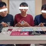 Polsek Pinggir Tangkap Tiga Terduga Pengedar Sabu di Kebun Sawit, Sita 4,22 Gram Narkotika