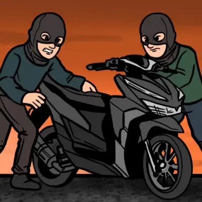 Ayah Tiri dan Anak Kompak Curi Motor di Batam, Aksi Terbongkar Berkat CCTV