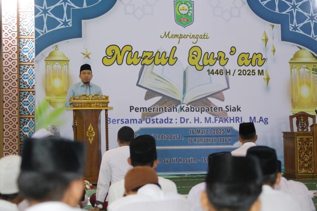 Peringati Nuzul Al-Qur’an 1446 Hijriah, Wakil Bupati Siak Ajak Masyarakat Perbanyak Perbanyak Ibadah dan Cintai Al Qur'an