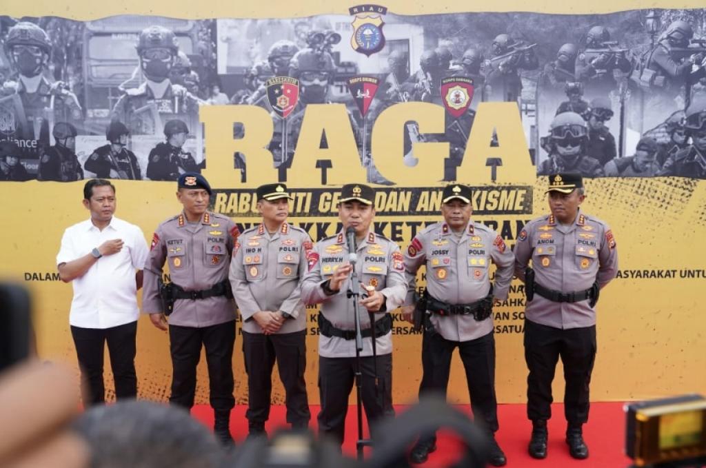 Luncurkan Tim RAGA, Polda Riau Siap Berikan Rasa Aman Masyarakat Dari Anarkis dan Premanisme