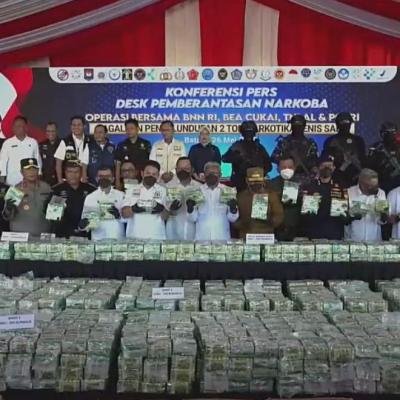 Tim Gabungan Gagalkan Penyelundupan 2 Ton Sabu di Perairan Kepri, 6 Tersangka Dibekuk