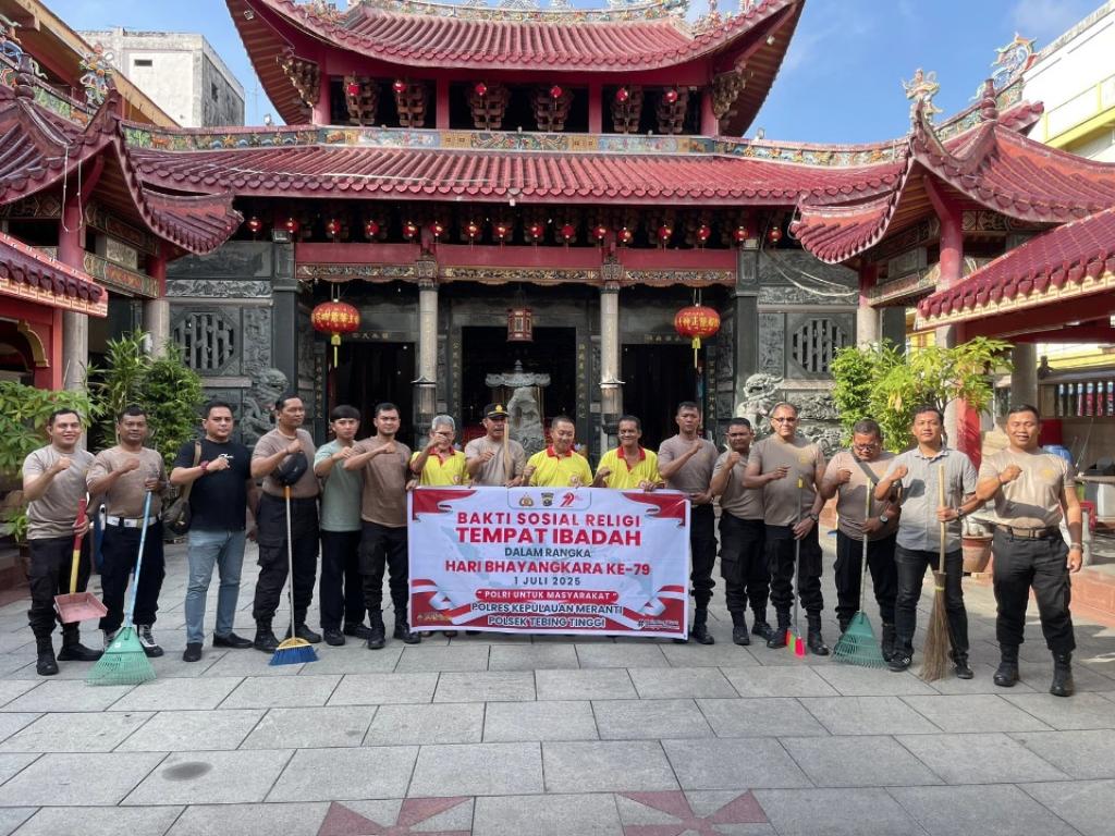 Sambut Hari Bhayangkara ke-79, Polsek Tebingtinggi Gelar Bakti Religi di Tempat Ibadah
