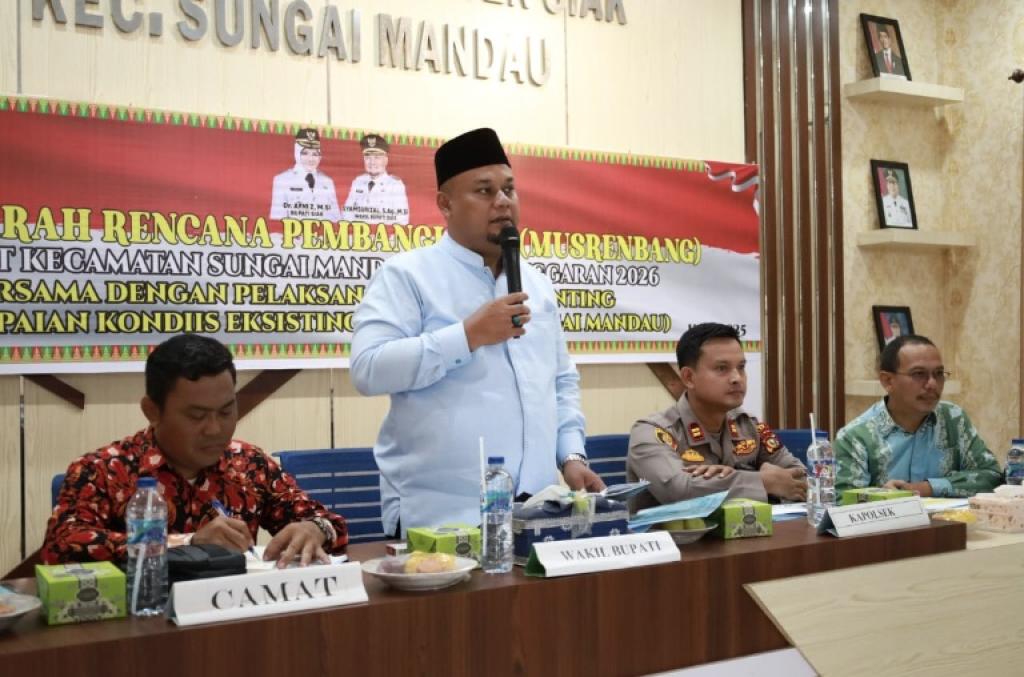 Musrenbang di Sungai Mandau, Wabup Syamsurizal Sebut Siak Tak Lagi Bangun Gedung Megah