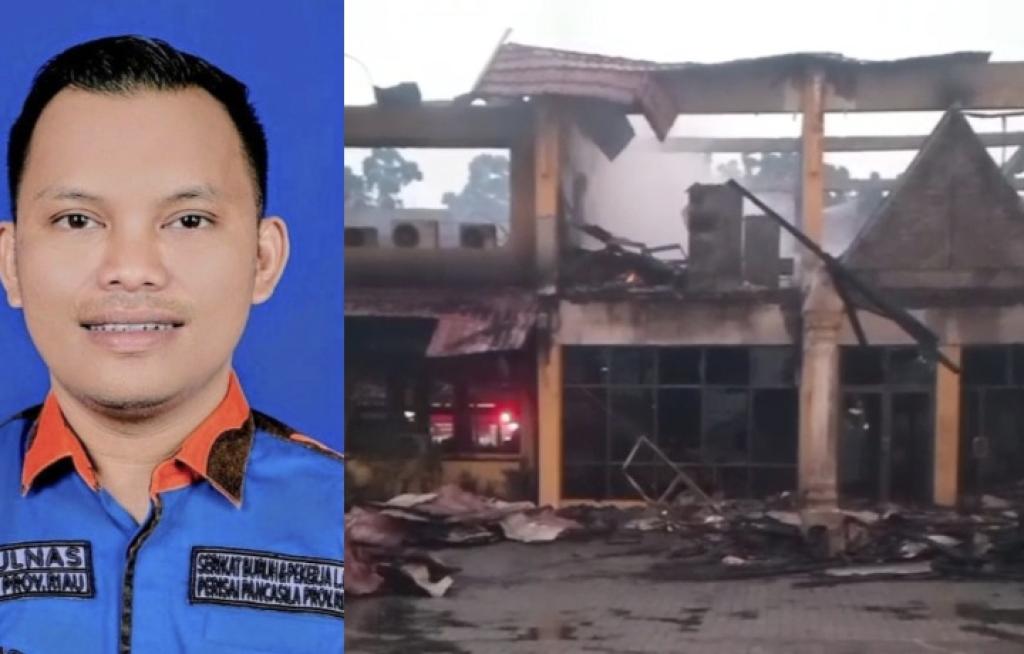 Gedung Disnakertrans Riau Terbakar, SP BPLEM-PP Minta Penyebab Diusut Tuntas