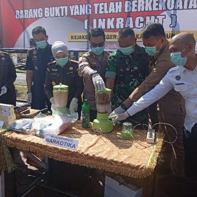 Musnahkan Barang Bukti, Kajari Bengkalis Ajak Semua Tidak Berantas Narkoba