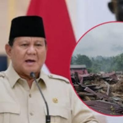 Pastikan Penanggulangan Bencana Berjalan Maksimal, Prabowo Bertolak ke Tapanuli Utara