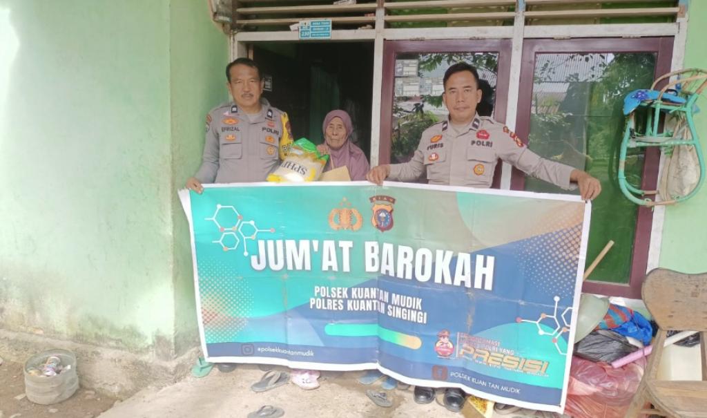 Polsek Kuantan Mudik Salurkan bantuan kepada warga Kurang Mampu