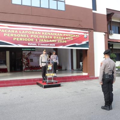 127 Personel Polresta Barelang Naik Pangkat per 1 Januari 2026