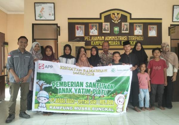 PT Arara Abadi Salurkan Bantuan Anak Yatim dan Program CSR di Siak-Bengkalis