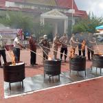 Didominasi Kasus Narkotika, Kejari Bengkalis Musnahkan Ratusan Barang Bukti