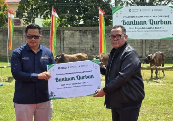 Agrinas Serahkan Puluhan Hewan Kurban, Perkuat Hubungan Sosial di Wilayah Kebun Sawit