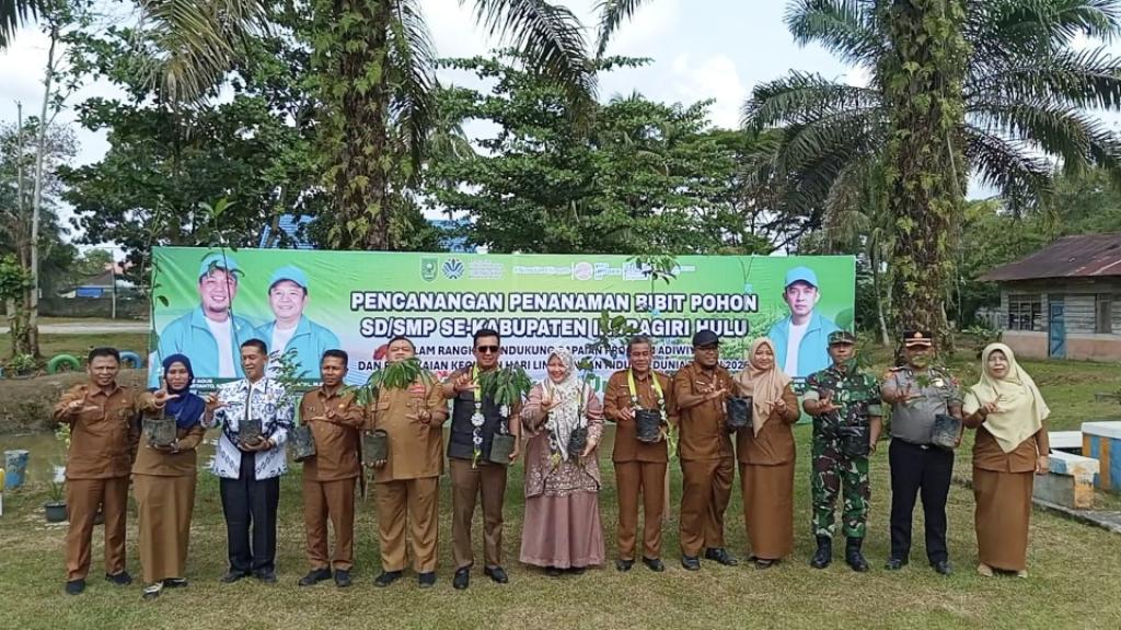 Hari Lingkungan Hidup Sedunia 2026, Pemkab Inhu Canangkan Penanaman 3.085 Bibit Pohon dan Penguatan Program Adiwiyata