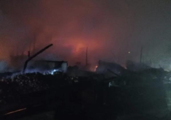 Kebakaran Kembali Landa Pasar Tembilahan, Lapak Bumbu dan Sayur Ludes Terbakar