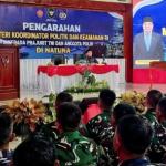 Menkopolkam Minta TNI-Polri di Natuna Perkuat Pengamanan Perbatasan