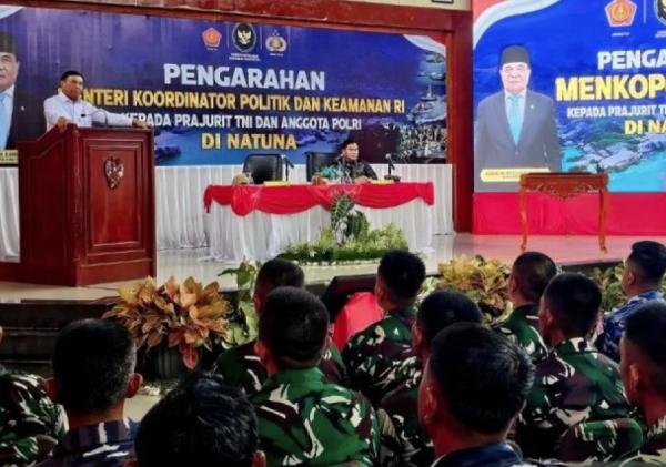 Menkopolkam Minta TNI-Polri di Natuna Perkuat Pengamanan Perbatasan