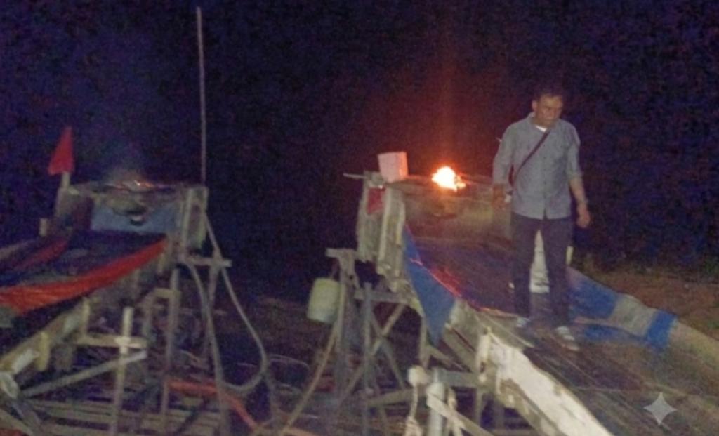 Polsek Kuantan Mudik Musnahkan Dua Rakit PETI di Area HGU PT KTBM