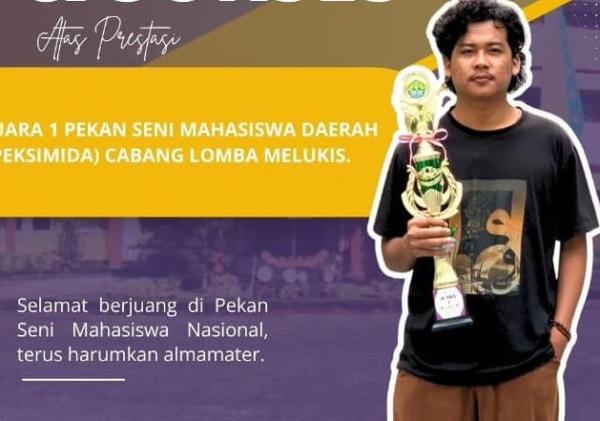Mahasiswa Sastra Indonesia UNILAK Juara 1 Lomba Melukis PEKSIMIDA Riau