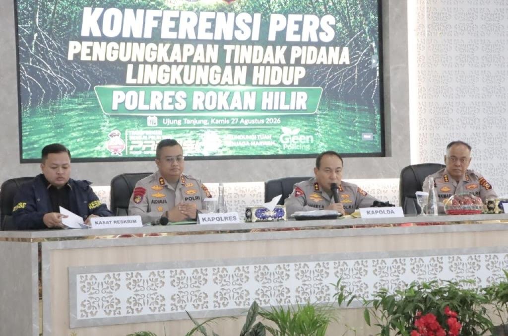 133 Hektare Hutan Mangrove di Rohil Dirambah, Polisi Ungkap Lima Tersangka