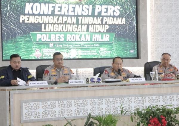 133 Hektare Hutan Mangrove di Rohil Dirambah, Polisi Ungkap Lima Tersangka