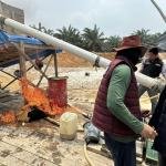 Polsek Singingi Hilir Tertibkan Dua Rakit PETI Jenis Dompeng di Sungai Ojolali