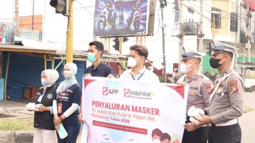 Kualitas Udara Menurun, IKPP Perawang Salurkan Puluhan Ribu Masker