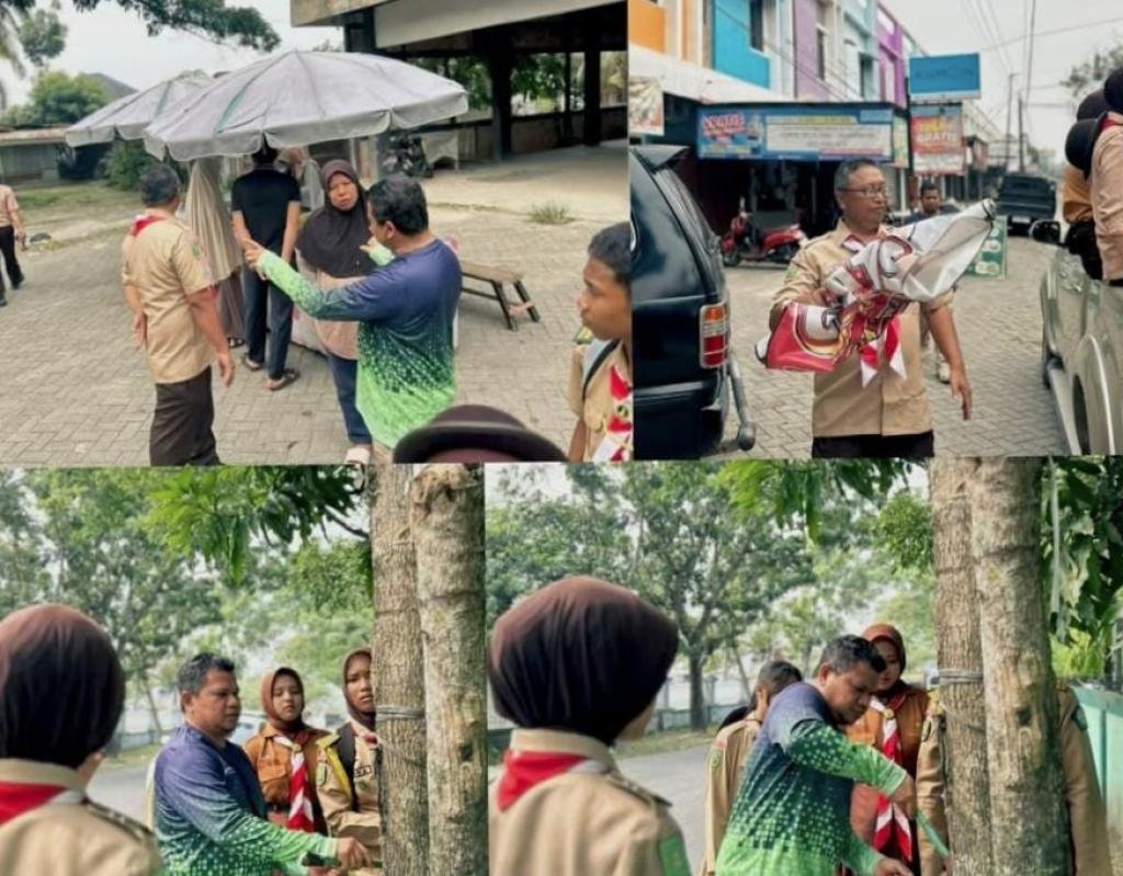 Saka Kalpataru Pekanbaru Bersihkan Baliho dan Paku di Pohon