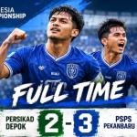 Dramatis! PSPS Pekanbaru Taklukkan Persikad 3-2, Kokoh di Puncak Grup A