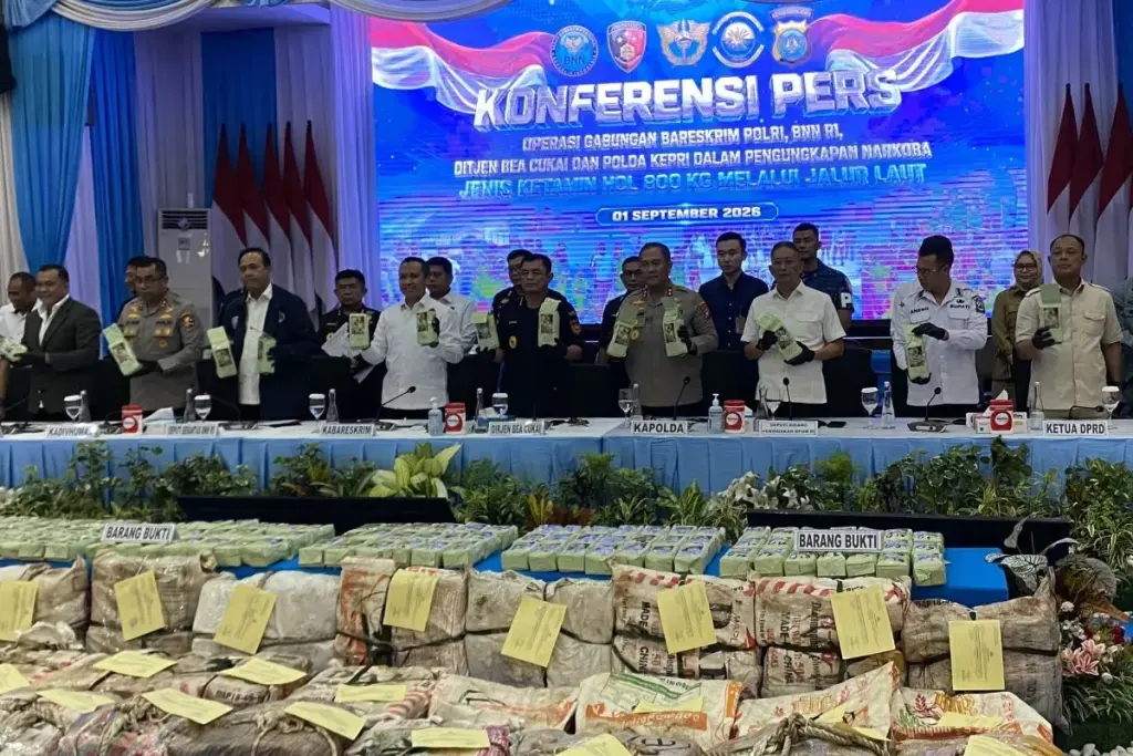 Bareskrim Gagalkan Penyelundupan 800 Kg Ketamin di Perairan Anambas