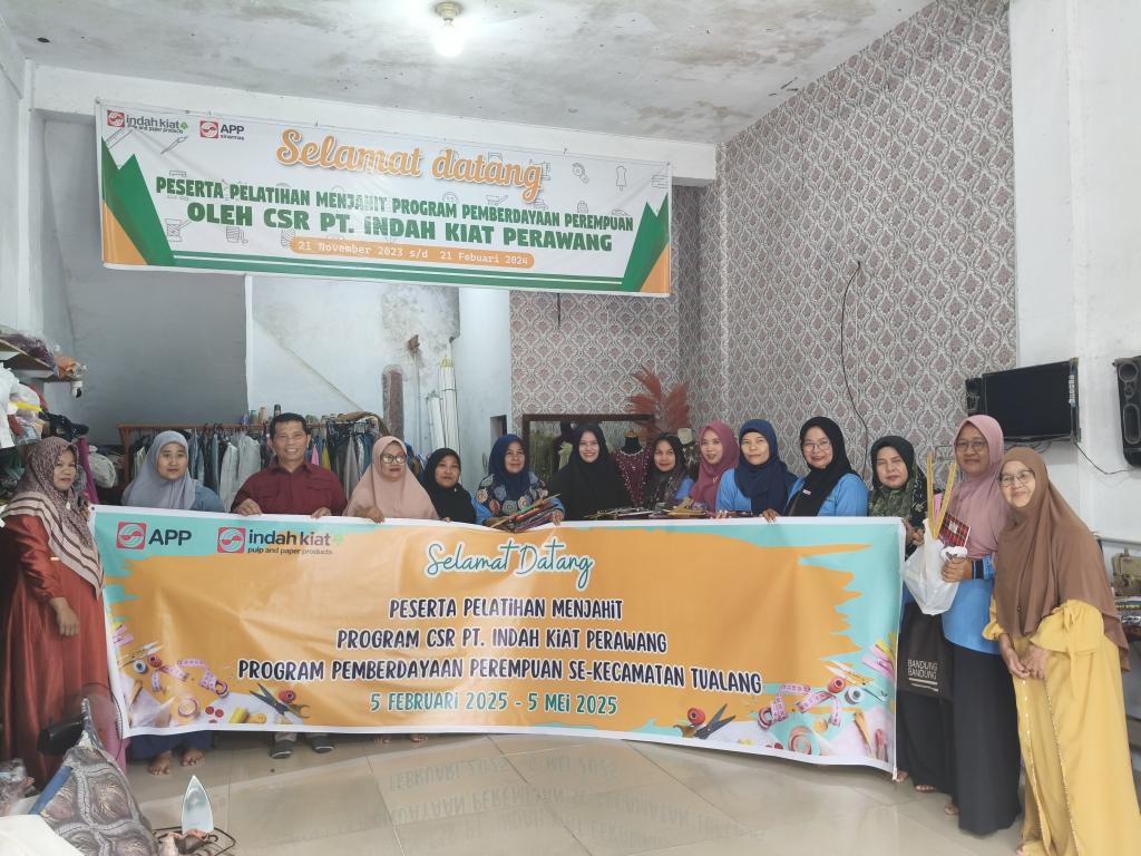 Dorong Kemandirian Ibu-ibu Rumah Tangga menjadi Wirausaha, CSR PT IKPP Gelar Pelatihan Menjahit