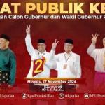 Debat Publik Kedua Pilgub Riau 2024: Paslon Diminta Ikut Tertibkan Pendukung