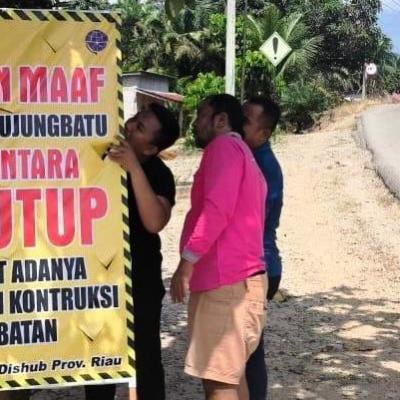 Hari ini Ditutup Total, Pemprov Riau Mulai Perbaiki Jembatan Sei Rokan