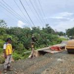 Perbaikan Jalan Amblas di KM 91 Pulau Gadang Rampung, Jalur Segera Dibuka Normal