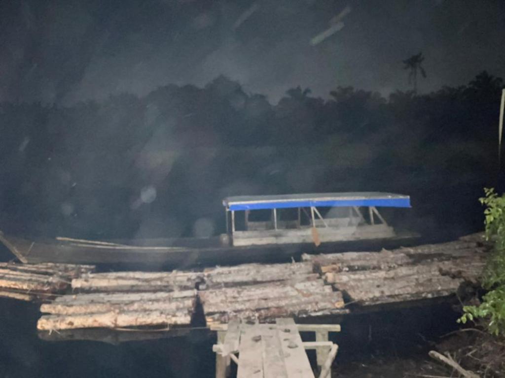 Polres Bengkalis Tangkap Tiga Pelaku Illegal Logging di Sungai Nibung