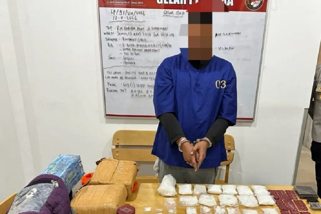 Polisi Gerebek Pondok di Kebun Sawit Dumai, 2 Kg Sabu dan 4 Kg Ganja Disita