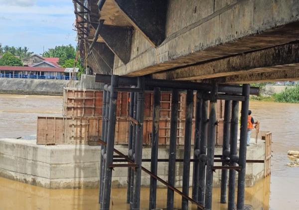 Jembatan Sungai Rokan di Rohul Ditutup Sementara Untuk Perbaikan, Warga Diminta Cari Jalur Alternatif